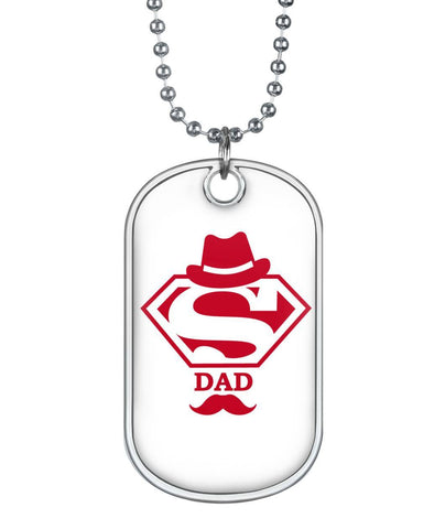 Super Dad dog tag Premium Dog Tag