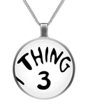 Thing 3 necklace Circle Necklace