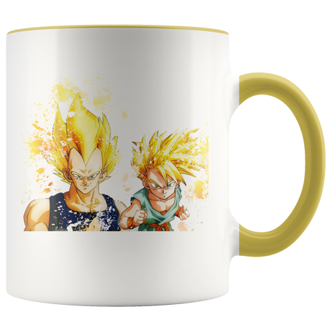 DBZ Anime - Vegeta and Trunks Super Saiyan mug
