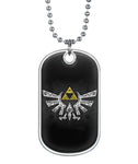 Triforce silver dog tag viral style Premium Dog Tag