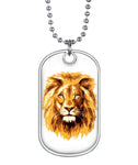 Water color Lion Face dog tag Premium Dog Tag
