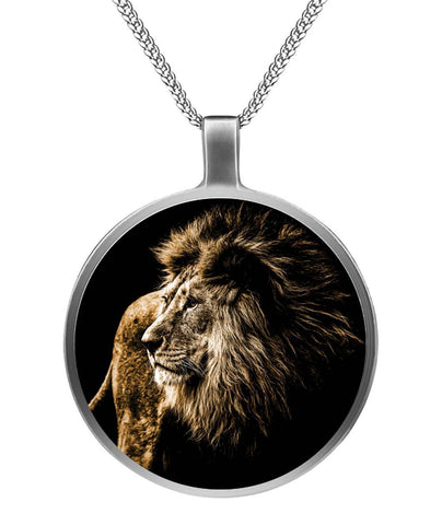 Lion body necklace Circle Necklace