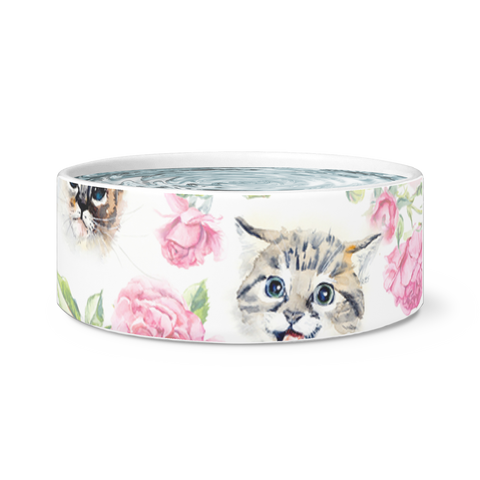 Cats and Roses Pattern bowl