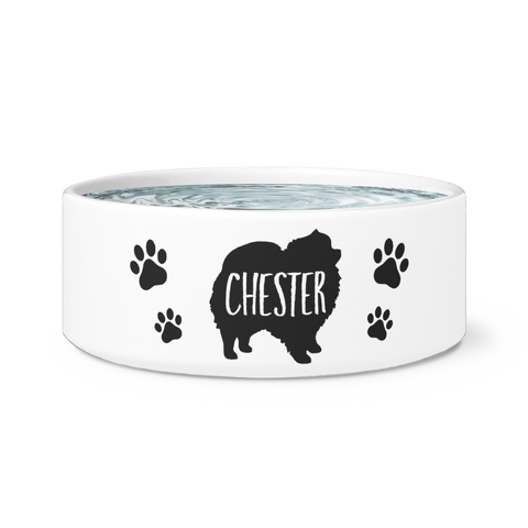 Pomeranian vector dog bowl