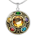 Thanos infinity stone necklace gold