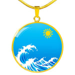 Waves with sun necklace