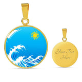 Waves with sun necklace