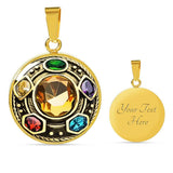 Thanos infinity stone necklace gold
