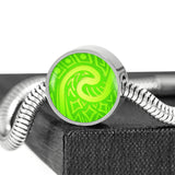 Moana silver bracelet green
