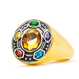 Infinity Stone thanos silver ring bright