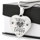 Taken my heart engraved silver