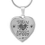 Taken my heart engraved silver