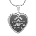 Promoted to grandma engraved silver