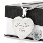 Taken my heart engraved silver