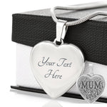 Mum Day Necklace - Mothers day necklace - Mothers day jewelry - Heart Necklace - Mother's Day Gift - Engraved Necklace - Necklaces for women silver