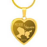 Mom and Daughter Engraved Necklace version 2