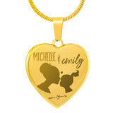 Mom and Daughter Engraved Necklace version 1