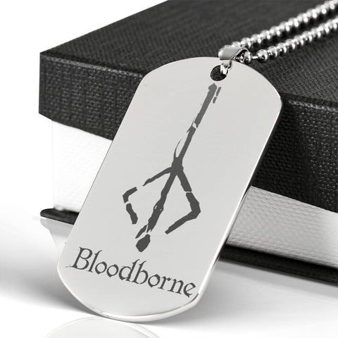 Bloodborne symbol necklace silver