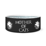 Mother of cats | I drink and I know things Black Ceramic Pet Bowl / Plate Funny Pet Gift inspired by Game of Thrones