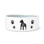 Pitbull vector dog bowl