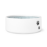 Pitbull vector dog bowl