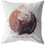 Wolf Ying Yang Pillow