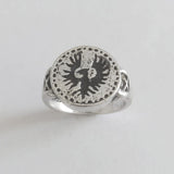 Game Dark Souls III Ring Standing Dragon Emblem Biting Blood Greedy Silver Snake Lion Green Flower Rings for Women Men Jewelry