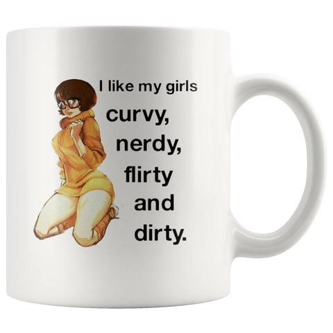 Nerdy Dirty Inked And Curvy Mug - Velma Mug - Scooby doo mug