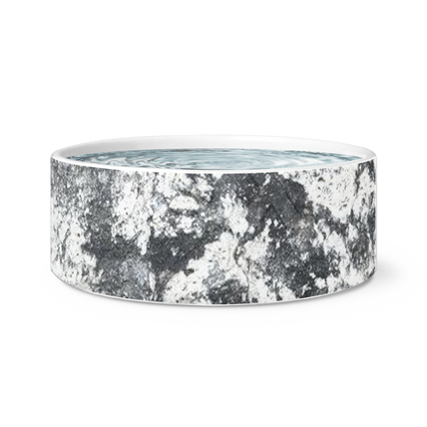 Dark Grey Marble Pet bowl