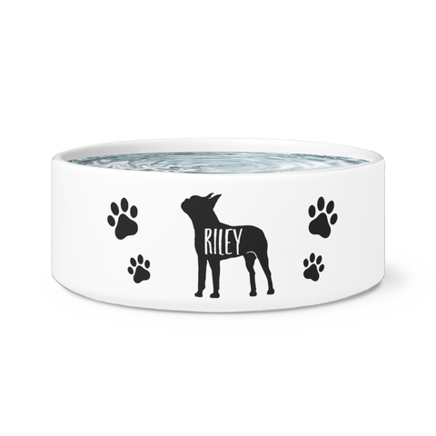 Boston Terrier Vector dog bowl