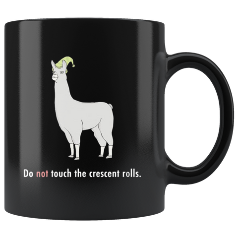 Llamas with hats mug - Crescent rolls